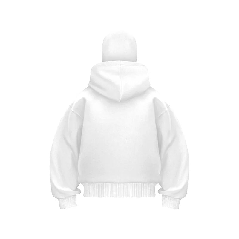 White hoodie on a white background